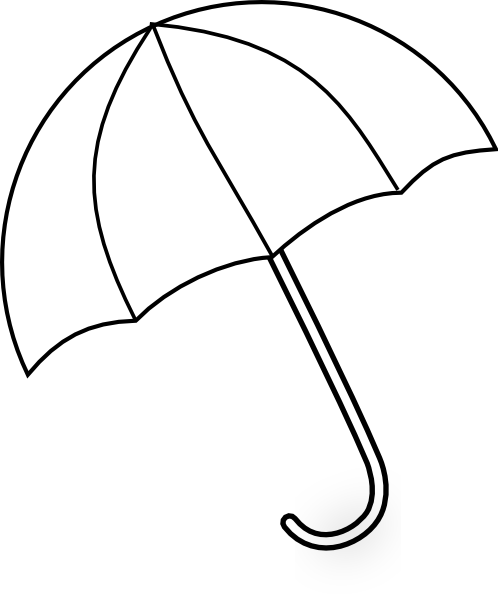 Umbrella  black and white photos of umbrella outline clip art black 2