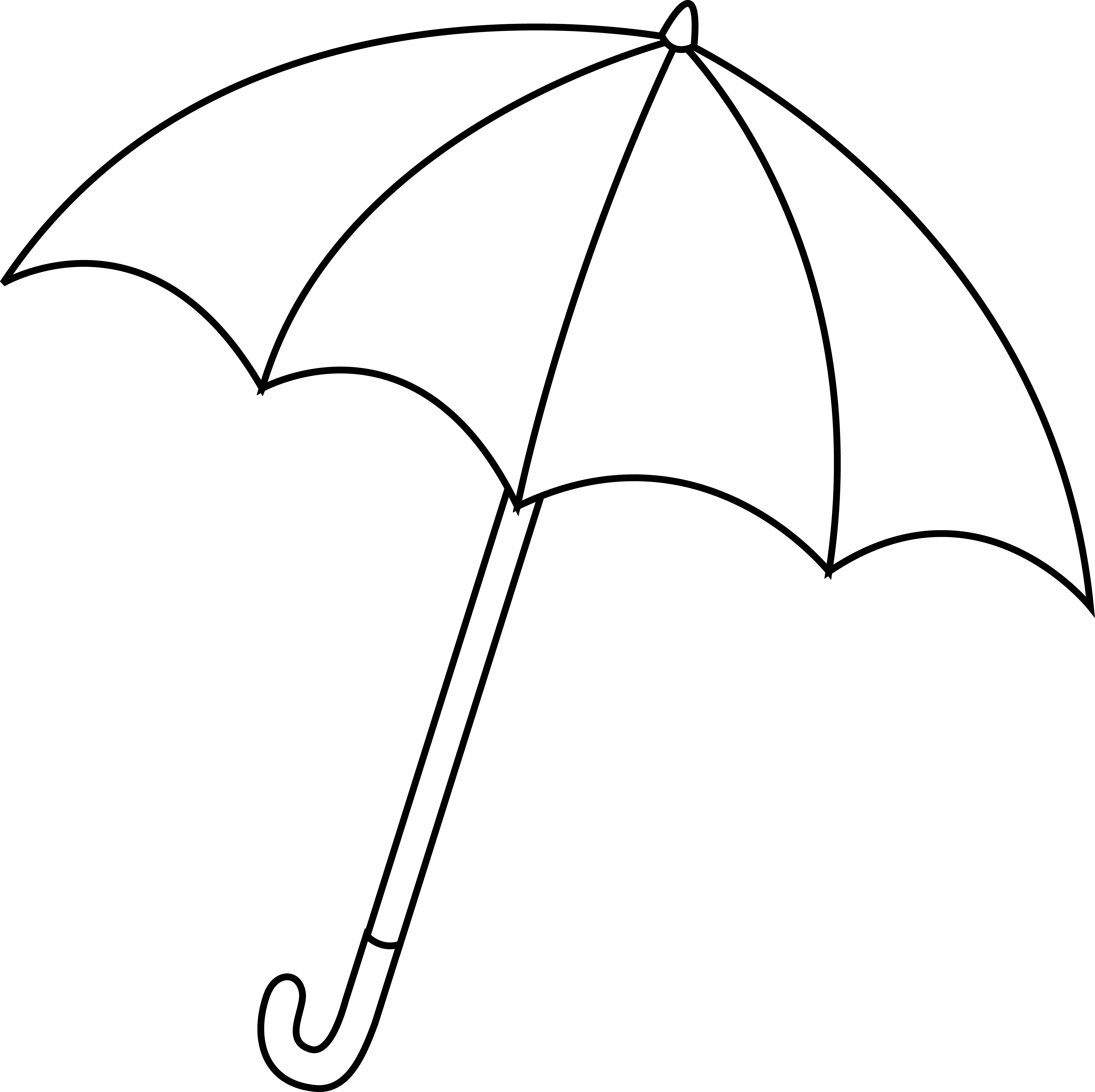 Umbrella  black and white photos of umbrella outline clip art black 3
