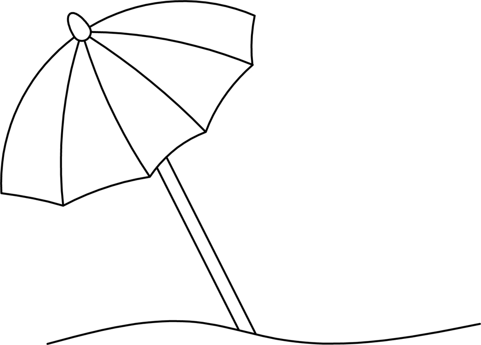 Umbrella  black and white textile arts now sun umbrella on a pillow case clip art