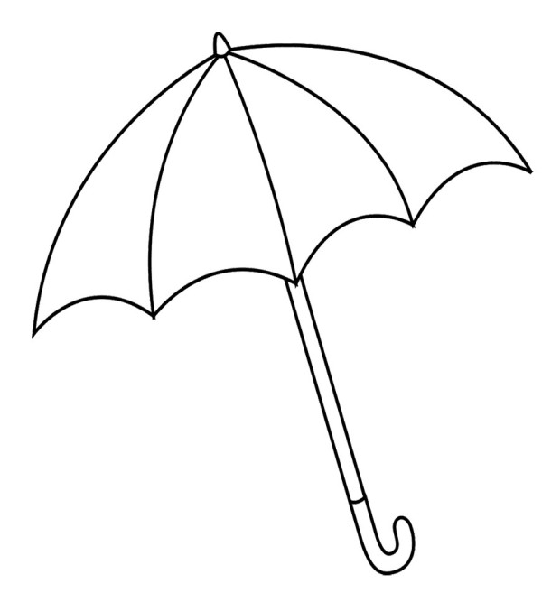 Umbrella  black and white umbrella pictures for kids clipart