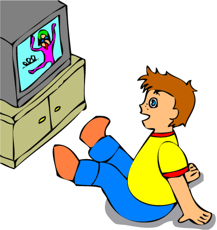 Watching tv clipart free images