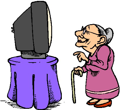 Watching tv tv television clip art