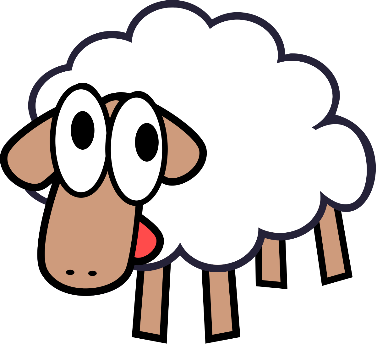 Cartoon clipart of sheep idea 2