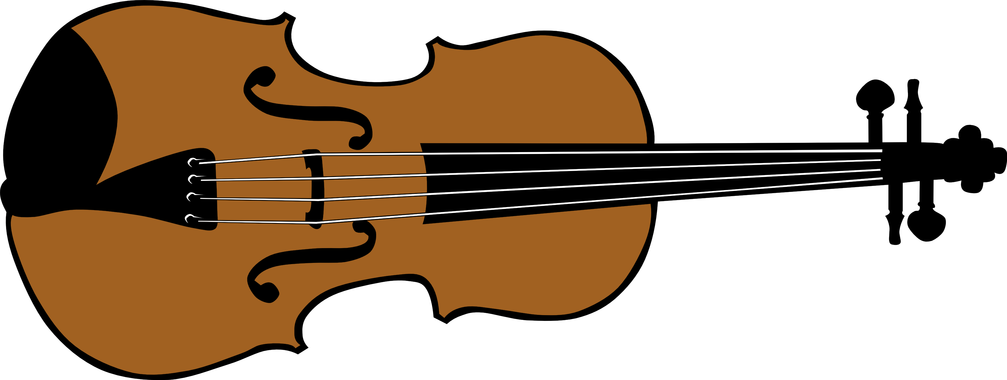 Cartoon violin clipart