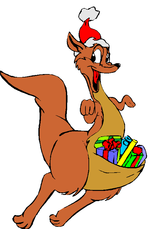 Christmas kangaroo clipart free merry