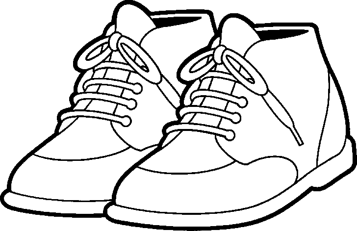 Clip art black and white sneakers clipart