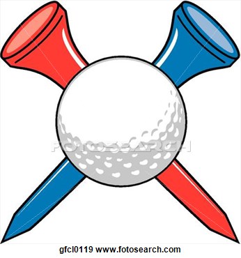 Clip art golf ball on tee clipart