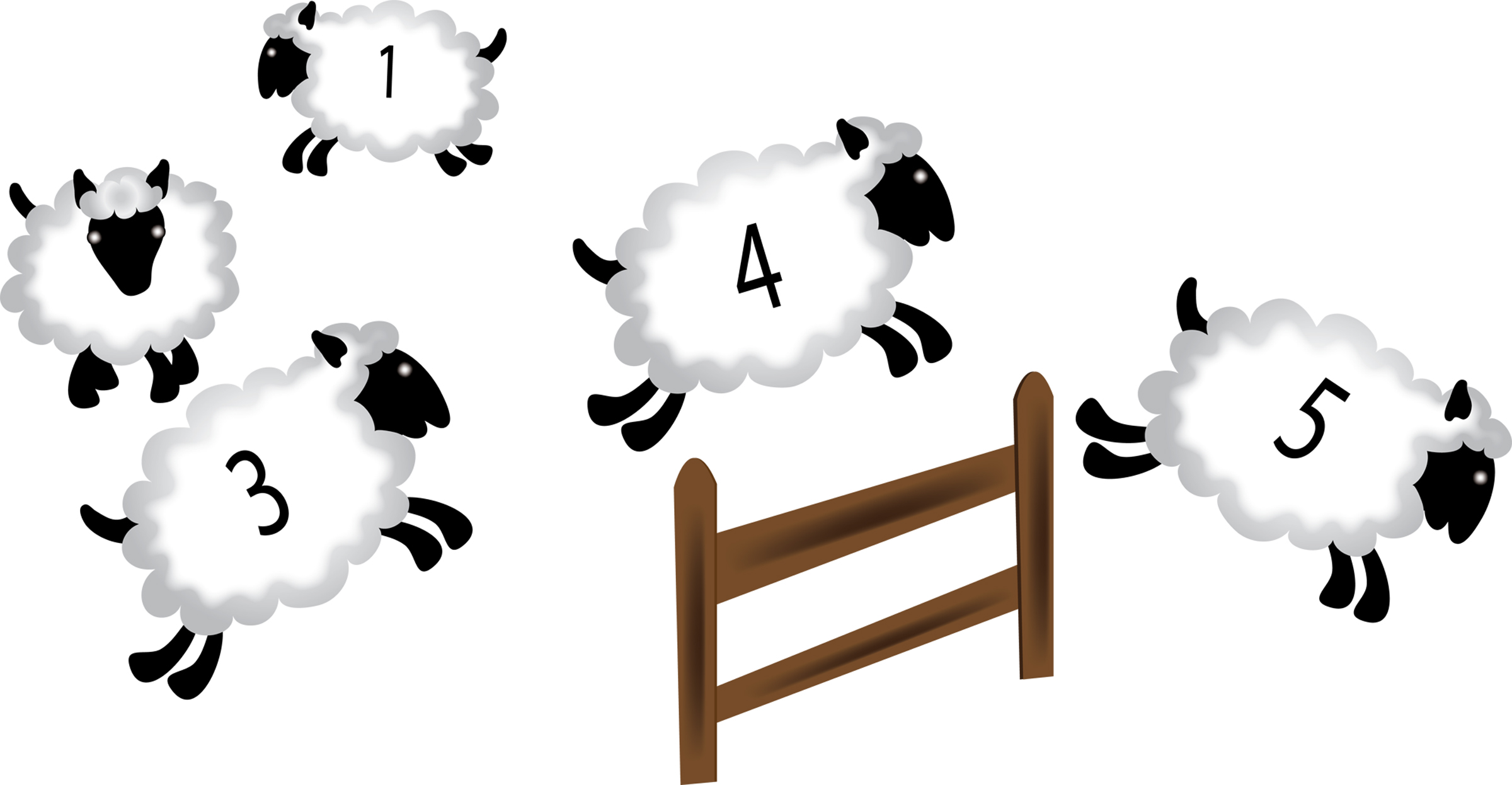 Counting sheep clipart