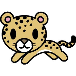 Cute cheetah clipart