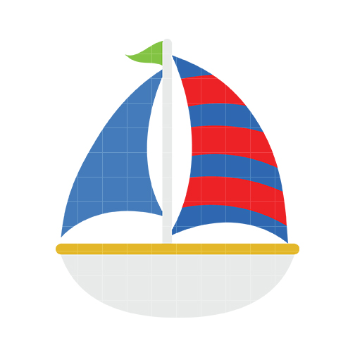 Cute sailboat clipart