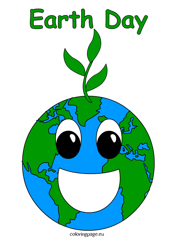 Earth day 6 clip art coloring page