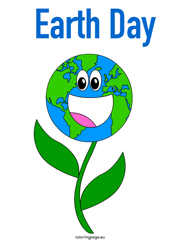 Earth day coloring page clip art