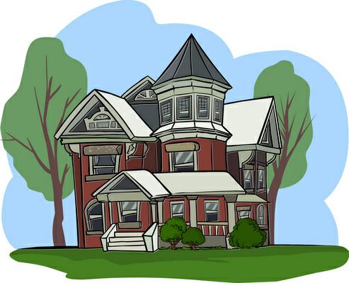 Eco home clip art vector