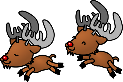 Free christmas reindeers clipart graphics and images