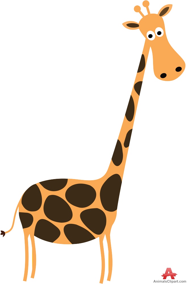 Giraffe with long neck clipart free design download