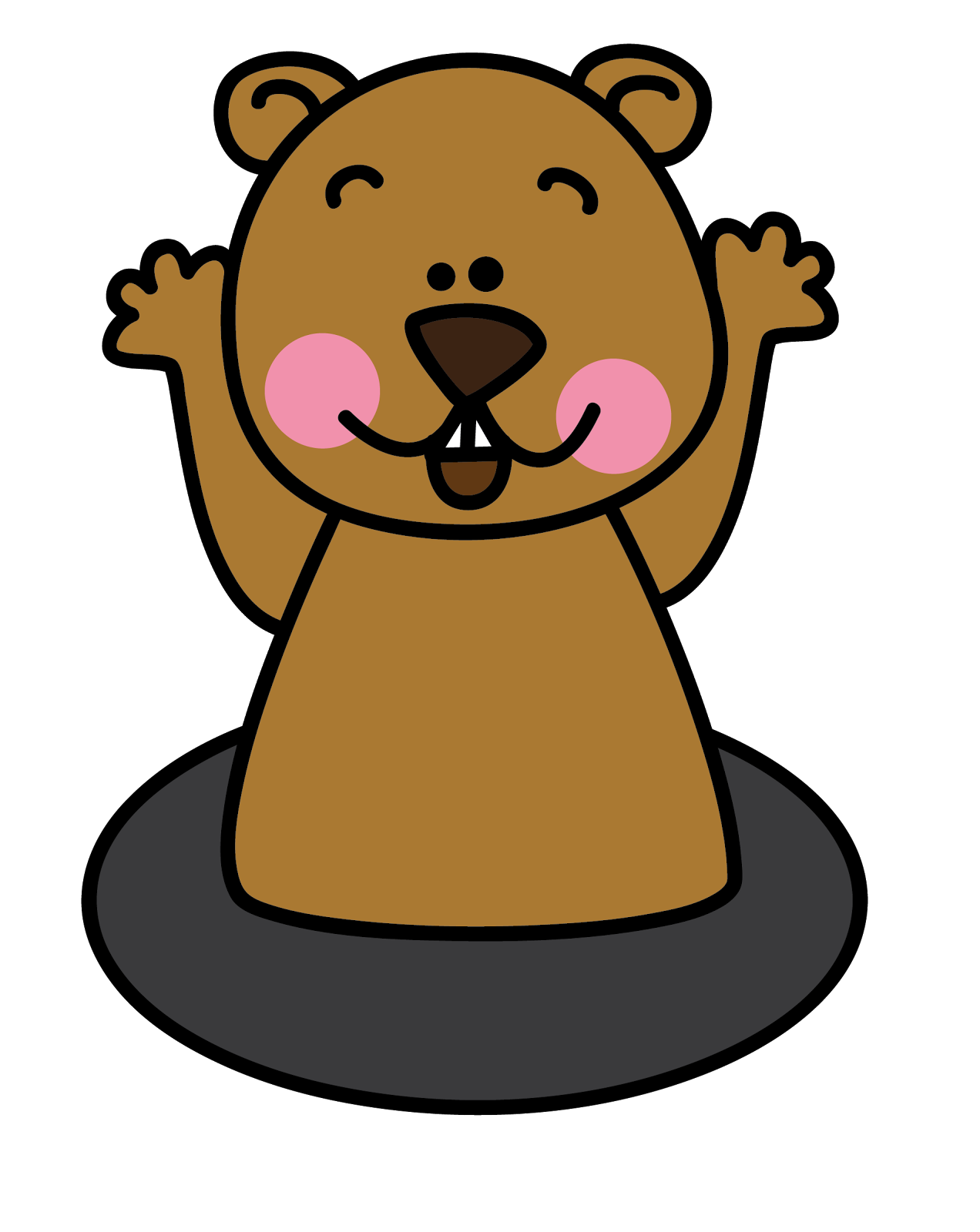 Groundhog clipart free clipartfest