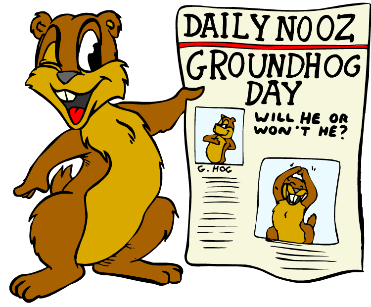Groundhog day 6 clipart clipartfest
