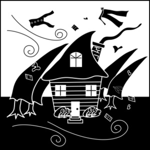 Hurricane clipart image clip art of a home being blown