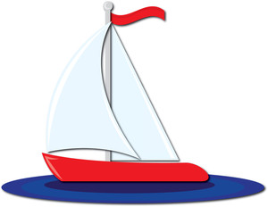 Image of blue sailboat clipart boat clip art