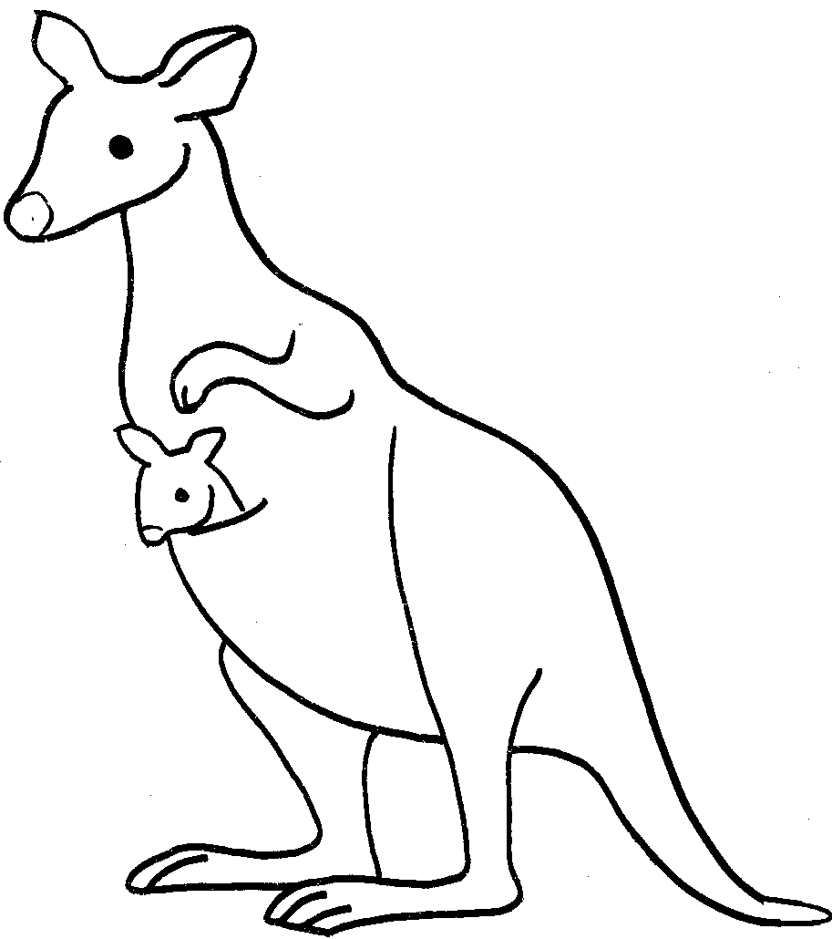 Kangaroo clipart black and white free images