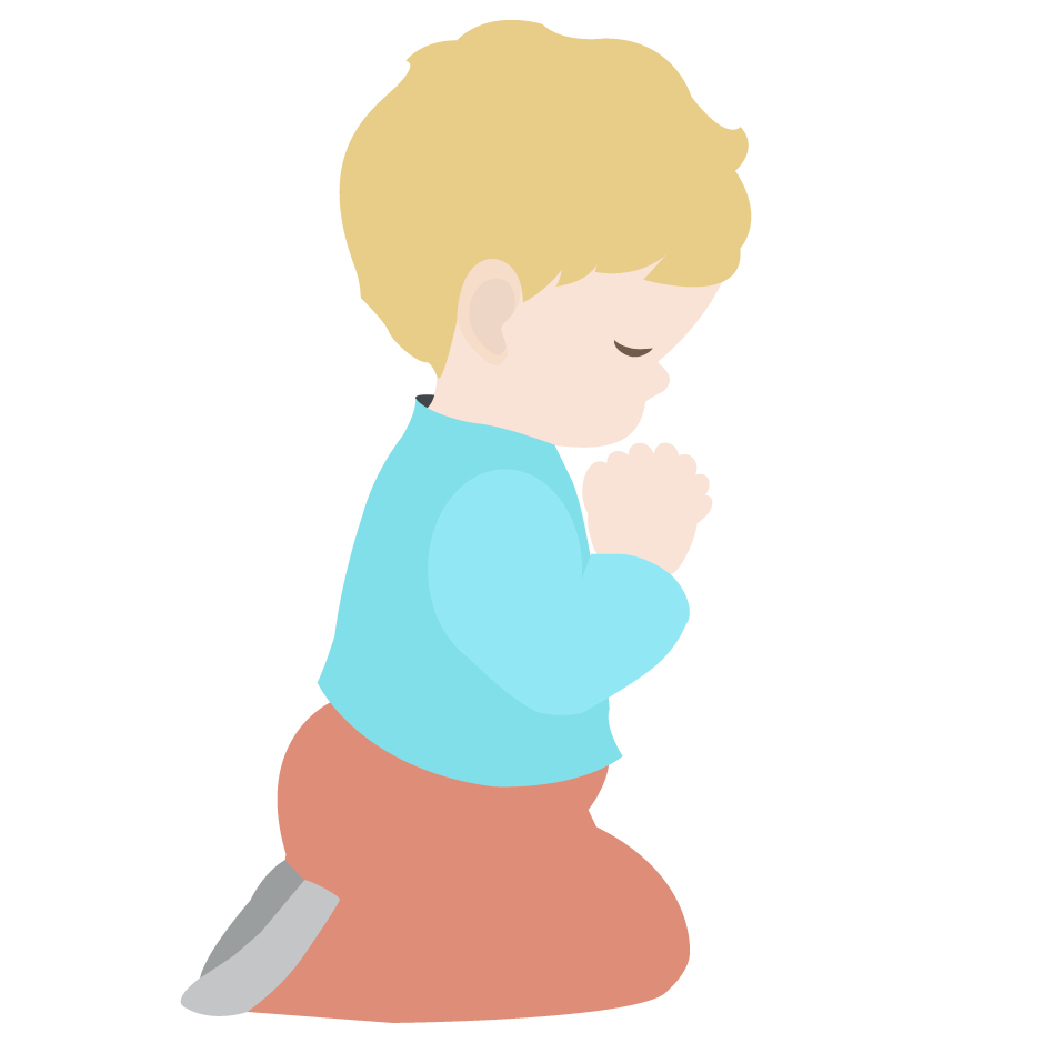 Kneeling in prayer clipart 2