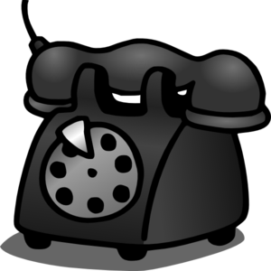 Old telephone clip art at vector