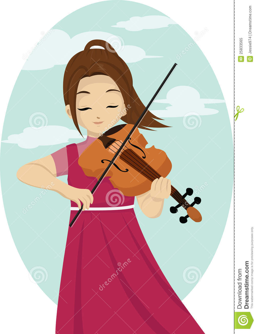 Playing the violin clipart clipartfest