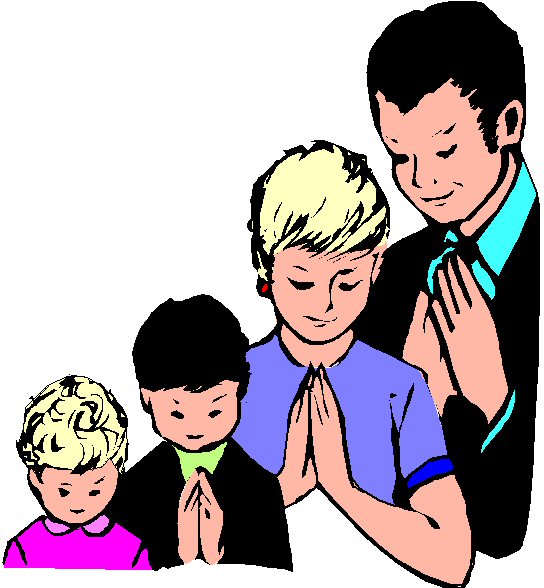 Prayer family praying clipart