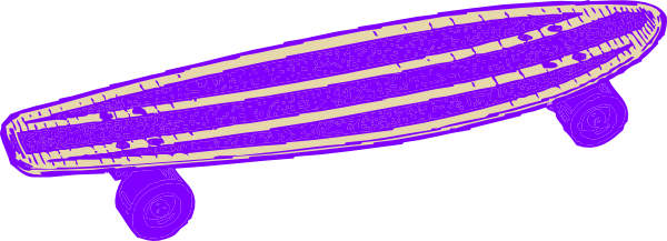 Purple skateboard clip art at vector clip art