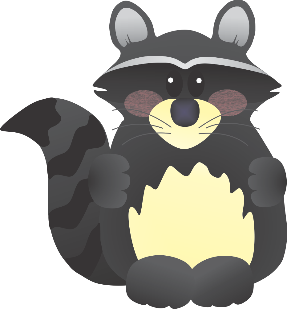 Raccoon clip art at vector