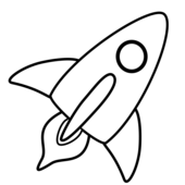 Rocket black and white clipart 3 - WikiClipArt