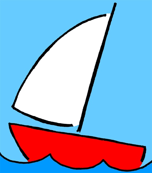 Sailboat sailing clipart