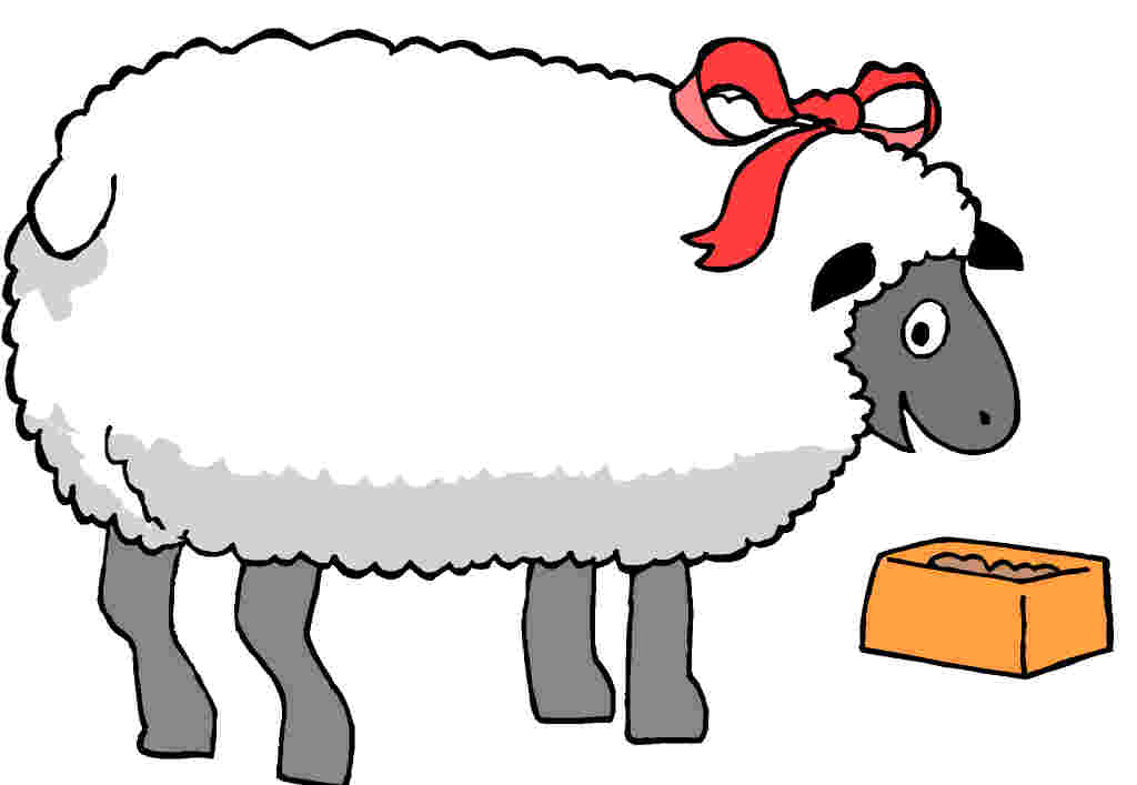 Sheep clipart black and white free images 2