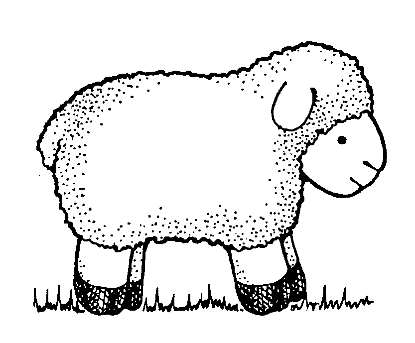 Sheep clipart black and white images