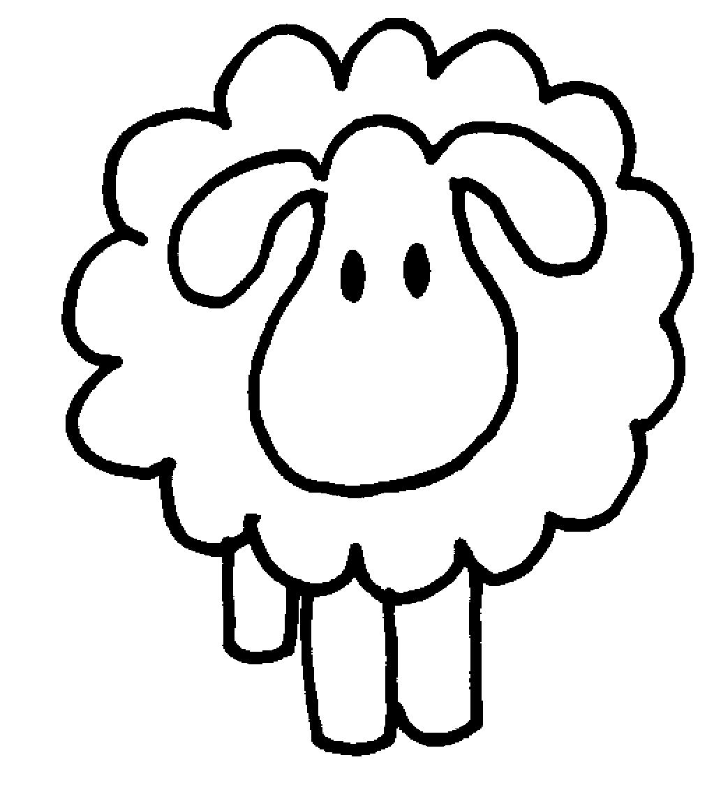 Sheep lamb clipart black and white free images 5