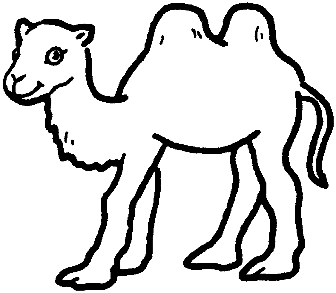 Simple cute camel clipart black and white clipartfest