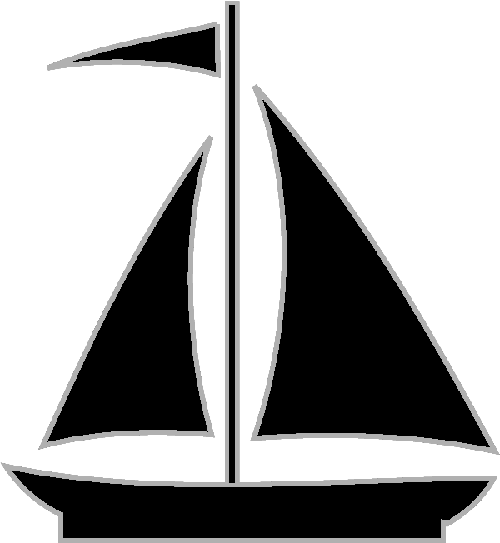 Simple sailboat clipart