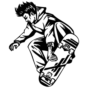 Skateboarding skateboard clipart vinyl cutter plotter vector art