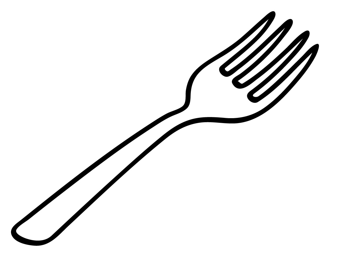 Spoon and fork clipart black white clipartfest