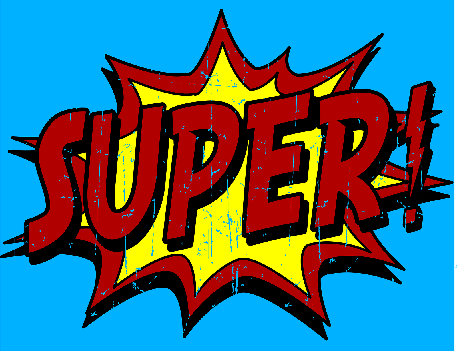 Superhero words clip art 4