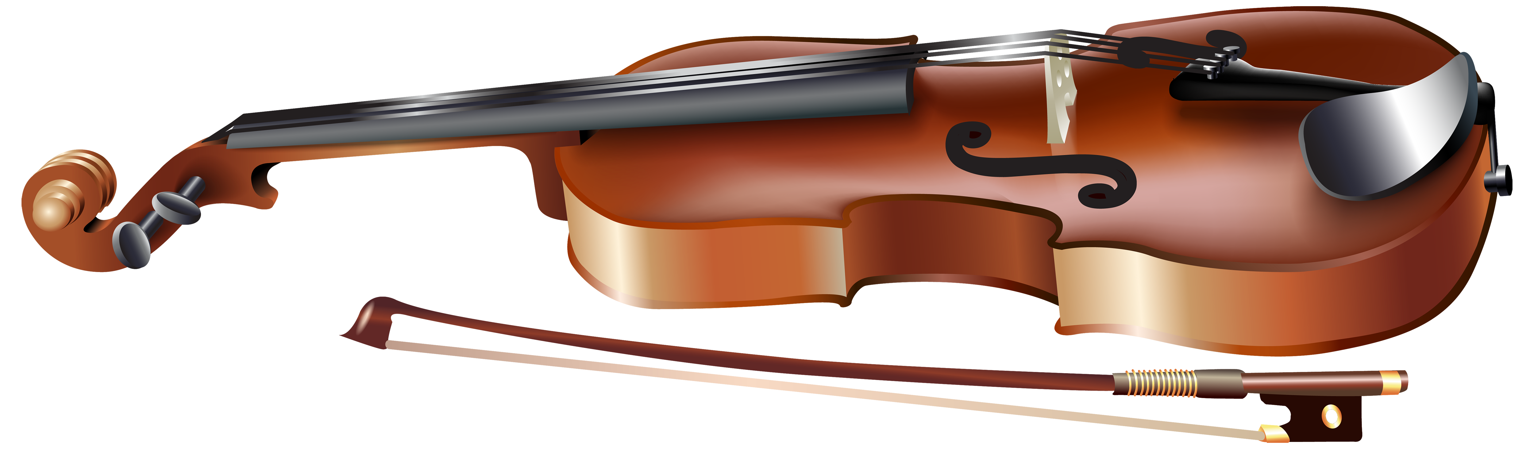Violin with bow clipart web