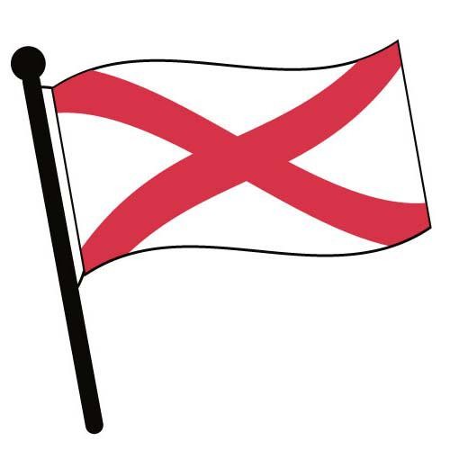Waving state flags clip art 3