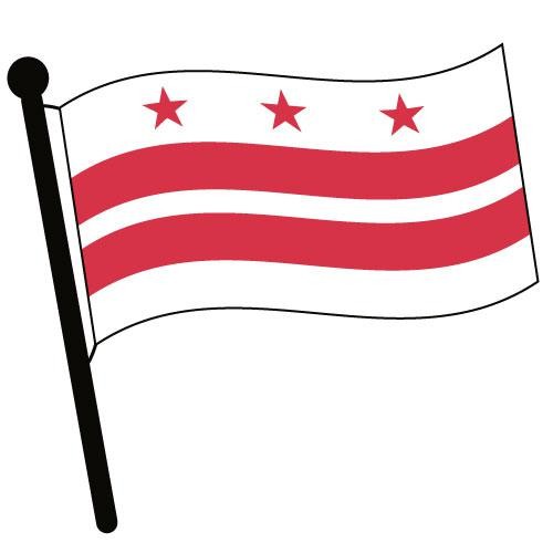 Waving state flags clip art