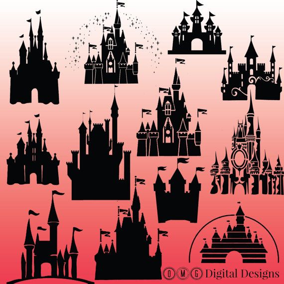 0 ideas about disney castle silhouette on clip art
