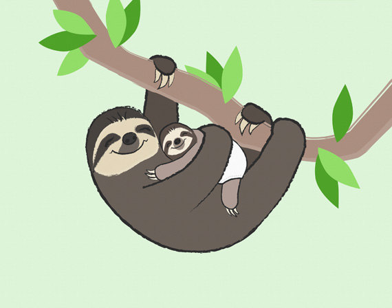 Baby sloth clipart clipartfest