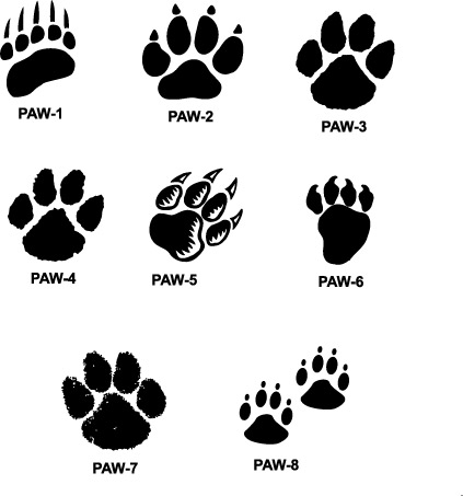 Badger paw prints clipart