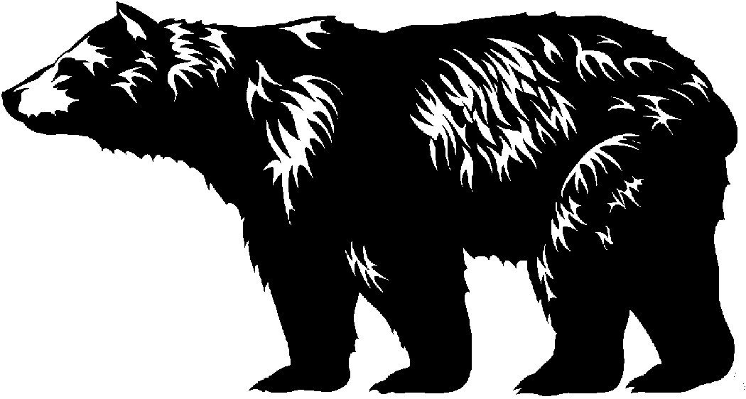 Bear  black and white black bear clipart outline black and white clipartfest 2
