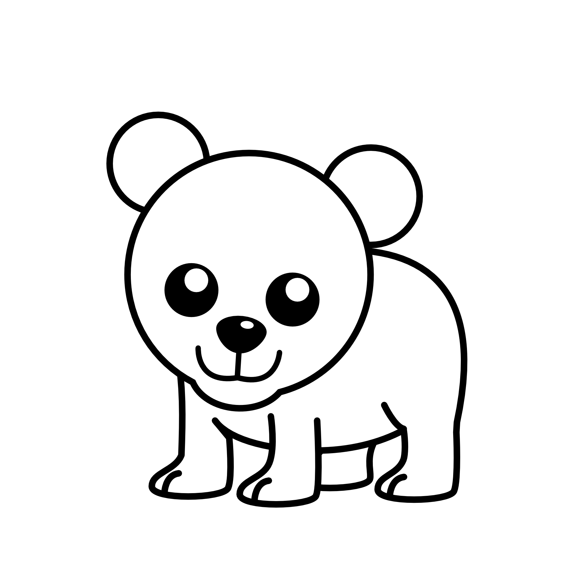 Bear  black and white white bear clipart 3