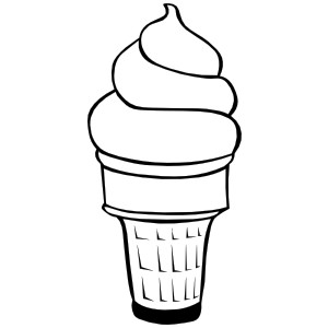 Black and white ice cream cone clipart free 2