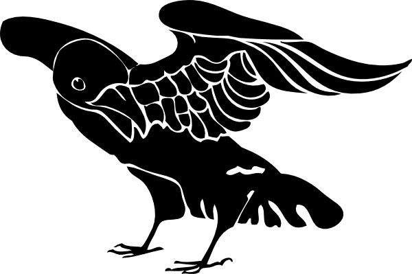 Black crow clip art free vector in open office drawing svg
